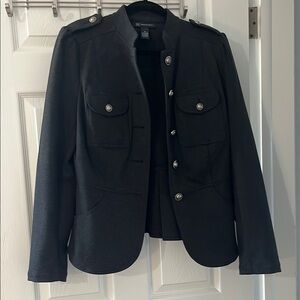 INC International Concepts Black Military Field Jacket